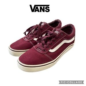 Vans Old Skool Burgundy Low Top Lace Up Sneakers Men Size 6 Women Size 7.5